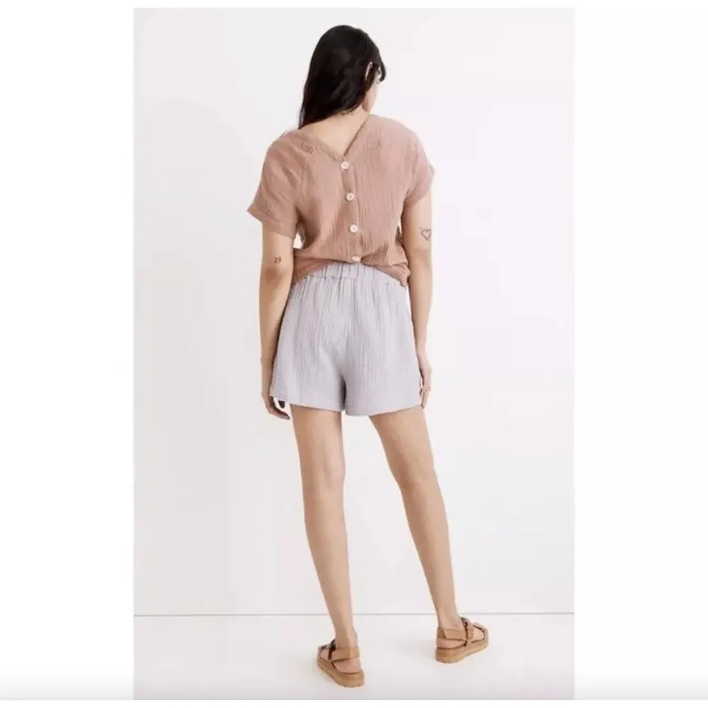Madewell High Rise Easy Pull-On Shorts Size XXS Gauze Fabric Lightweight Casual - Image 3