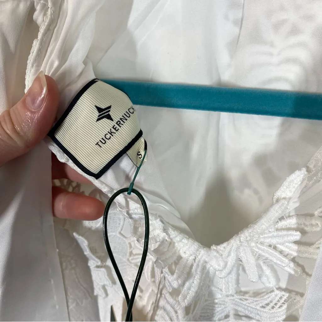 Tuckernuck Blanc Guipure Lace Daphne Dress white size small nwt honeymoon bridal - Image 6