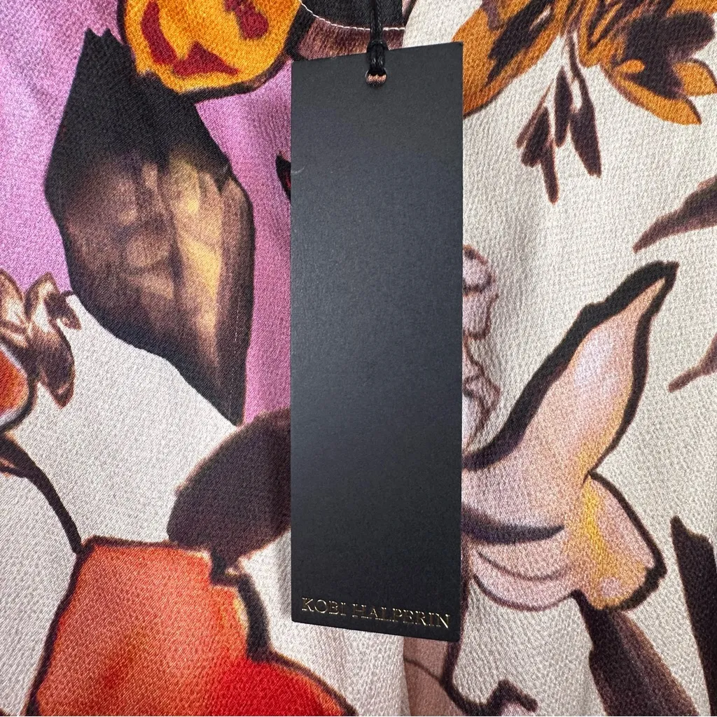 Kobi Halperin Multicolor Floral Pants Red Size 6 - Image 5