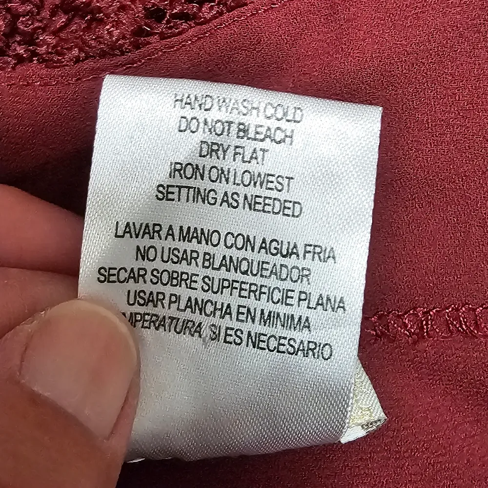 Soulmates Maroon Scalloped Lace Mini Skirt Size 11 - Image 7