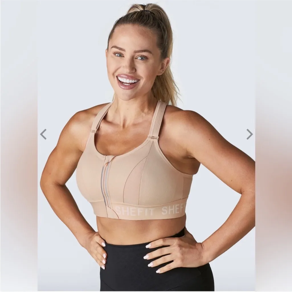 SHEFIT Ultimate Sports Bra Zip Front Adjustable Straps - Image 13