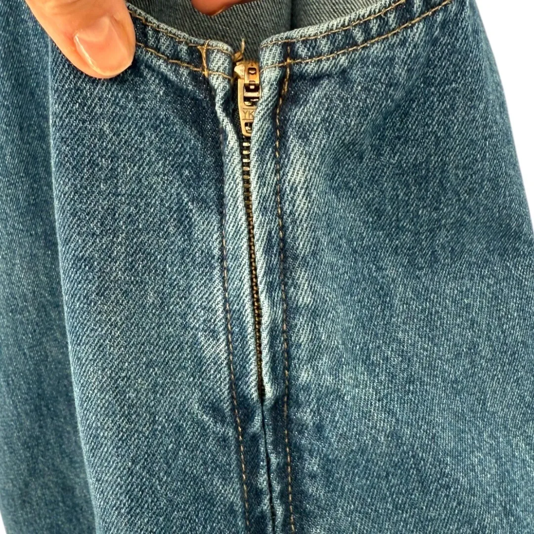 Madewell Denim Overall Mini Dress Size Large Casual Preppy Academia Layering - Image 11