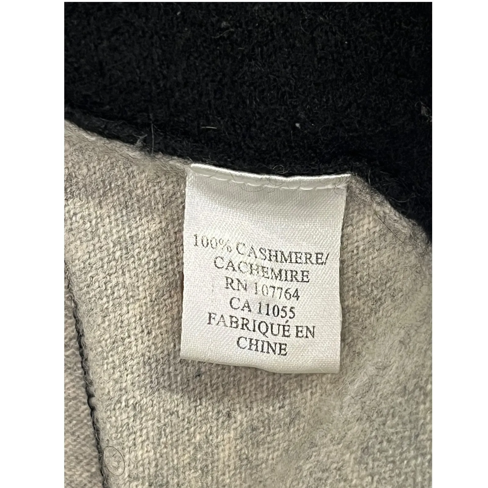 Cashmere Cardigan Sweater Womens Small Gray Colorblock Retro Vintage Inspired - Image 6