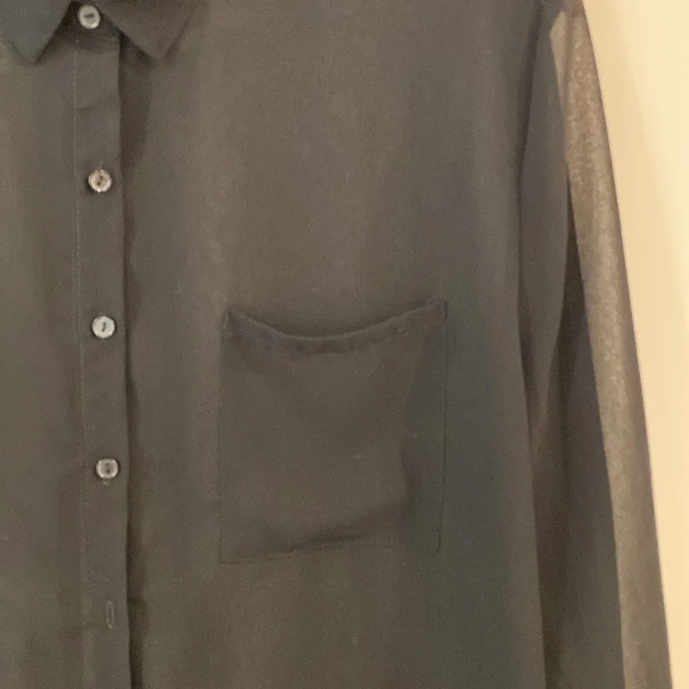 Ambiance Apparel Black Sheer Button Down long Sleeve size 1X - Image 2