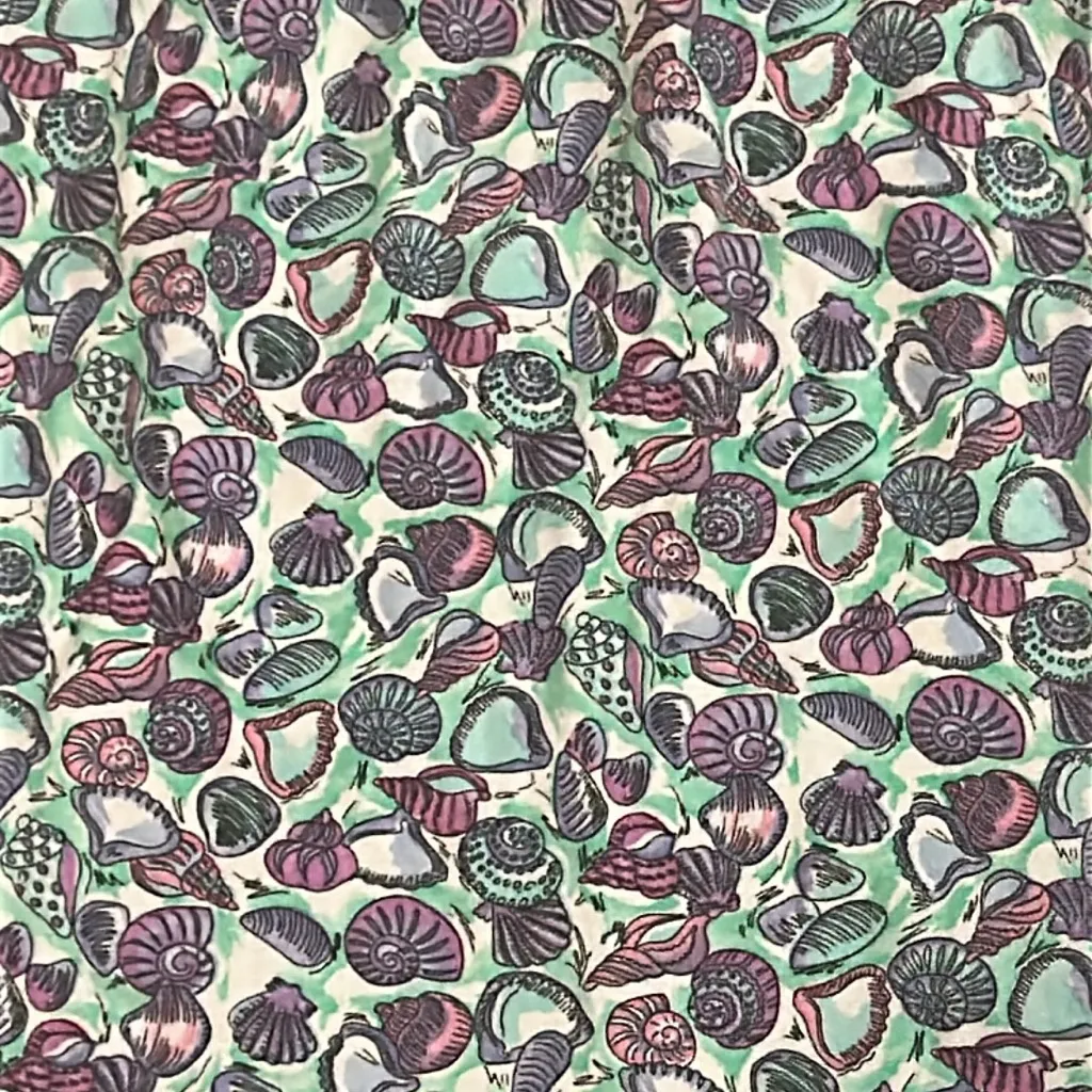 Vintage KORET FRANCISCA Seashell Coastal Skirt W/‎ Pockets Size Petite Large - Image 2