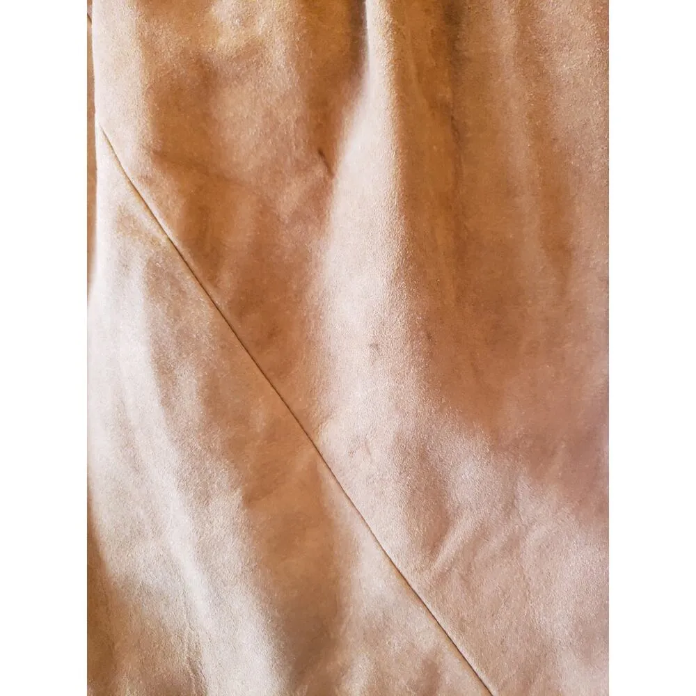 Ulla Johnson Tiered Skirt Womens Small Brown Tencel Miko Suede Ruffle Tie Waist - Image 12