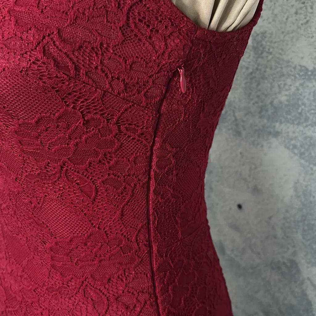 One Clothing Scarlet Lace Halter Dress with High Neckline size S - Image 3