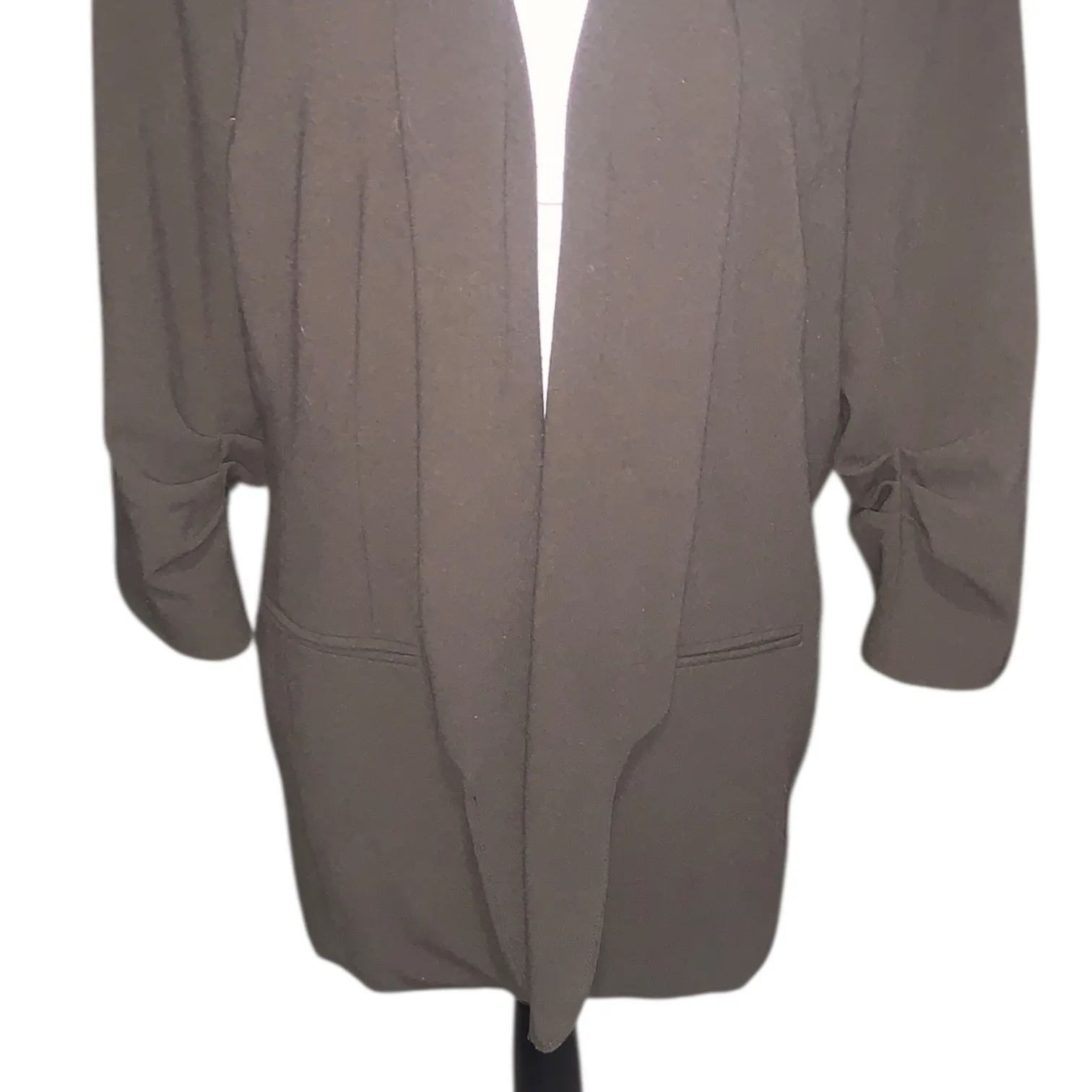 Apt. 9 Women's  Open-Front Long Boyfriend Blazer 3/4 Ruched Sleeves - Image 4