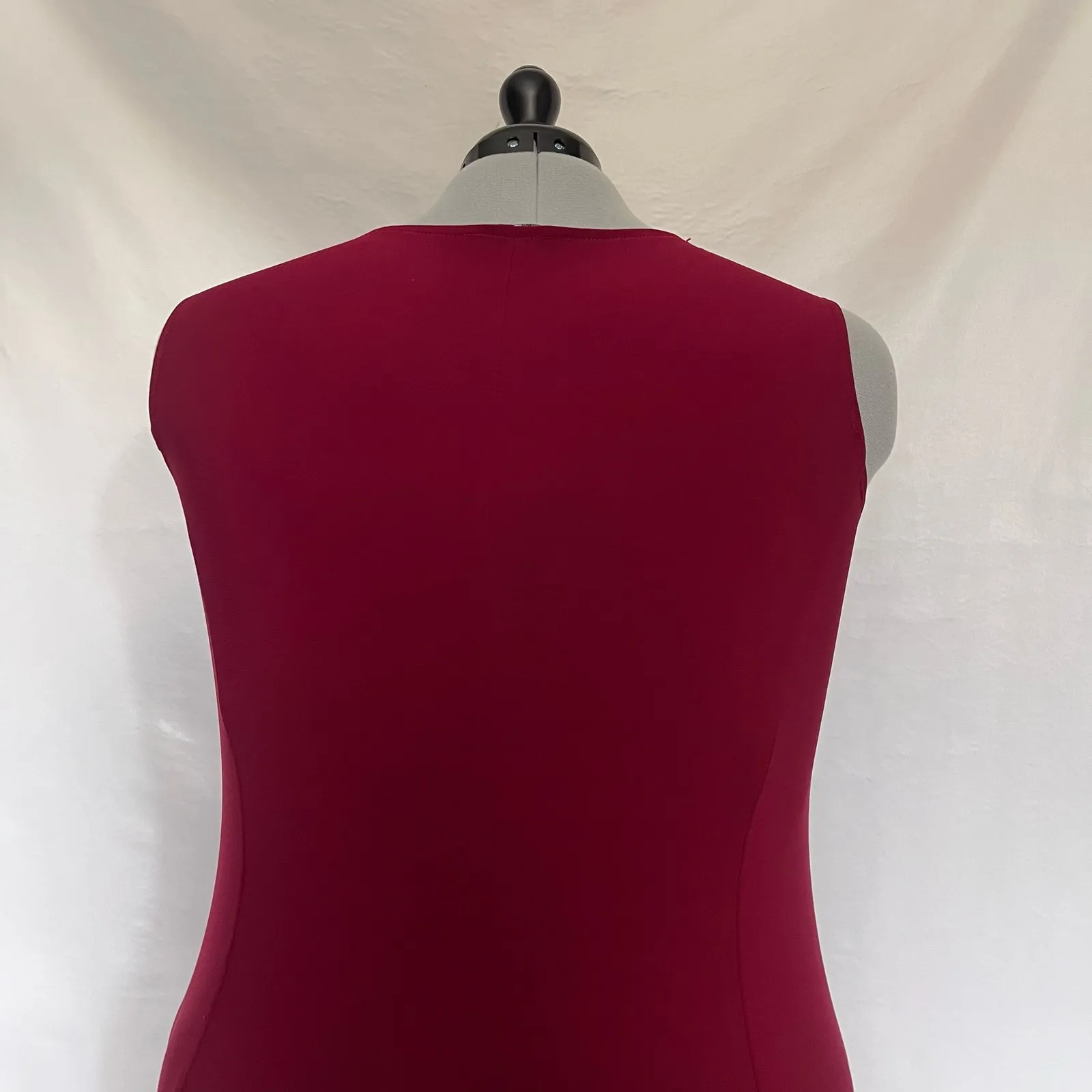 Le Bos Whimsigoth Dress Sz 16W Burgundy Beaded Dark Romantic Stretchy Mob Wife Red - Image 8