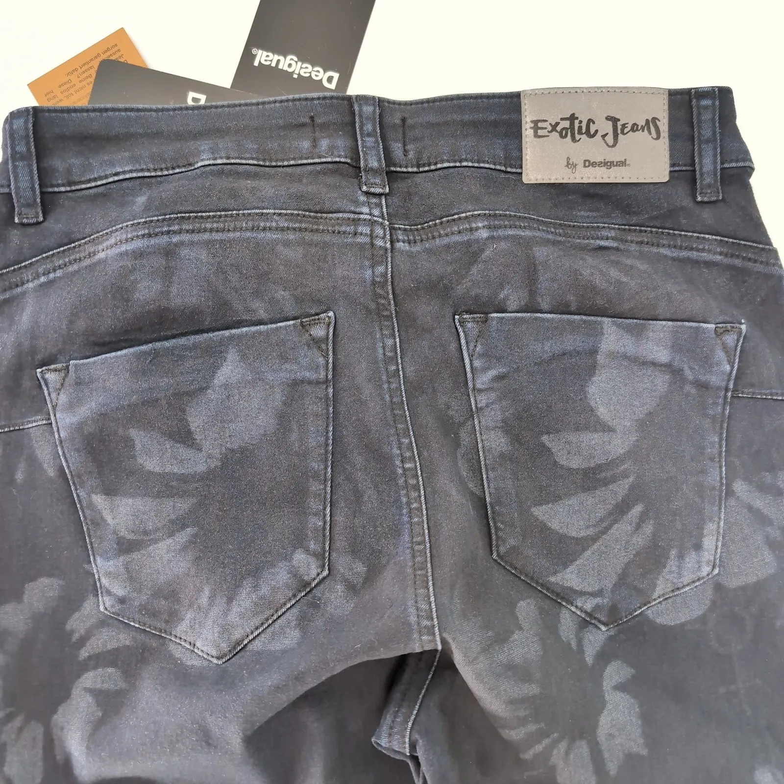 Desigual Womens Pant Leaves Dark Denim Skinny Jeans US Size 8/ UK Size 14 - NEW - Image 7