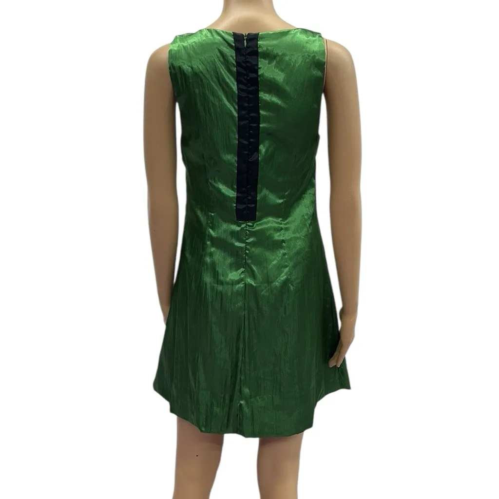 Sugarlips Emerald Green Black Sleeveless Bubble Hem Zip Back Lined Dress Size S - Image 8