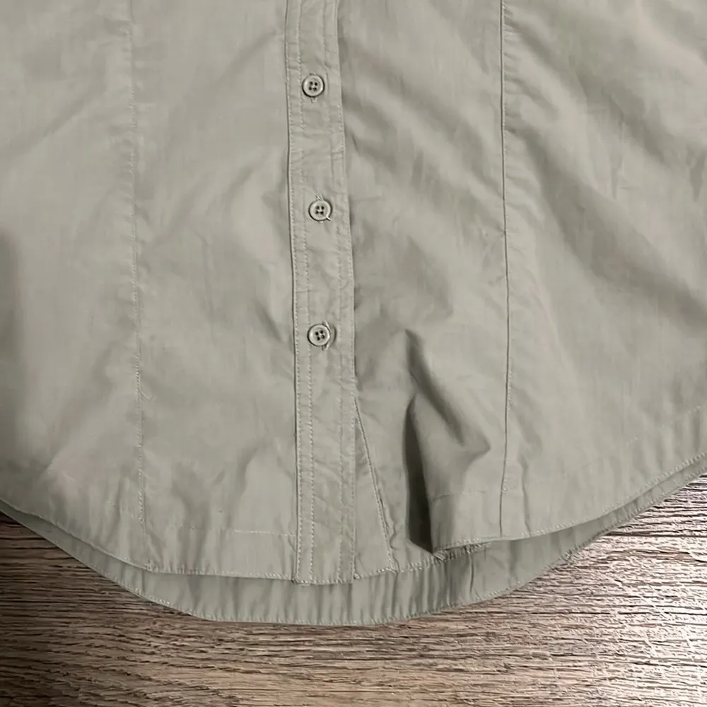 Destination 10K Feet Above Sea Level Sleeveless Button Down Outdoor Blouse Top Green - Image 9