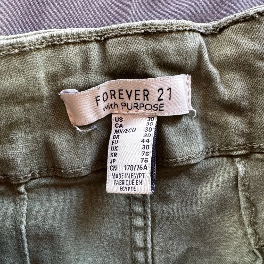 Forever 21  Olive extra Flare Jeans - Image 5