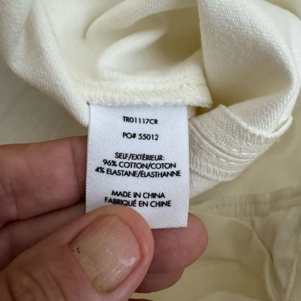 Derek Lam 10 Crosby Front Slit Pants in Crème Size 0 - Image 6