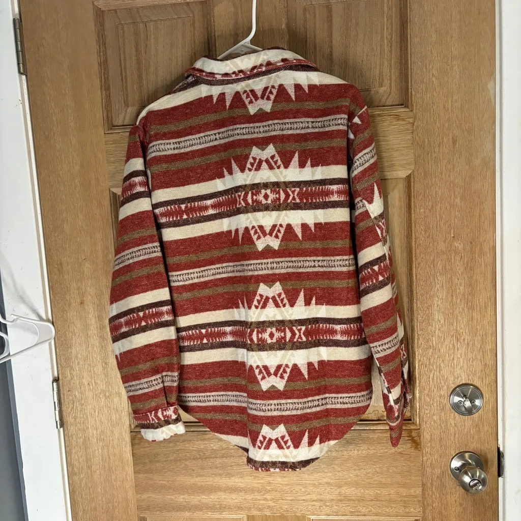 Women’s Western / Aztec Shacket‎ size M Orange Size M - Image 7