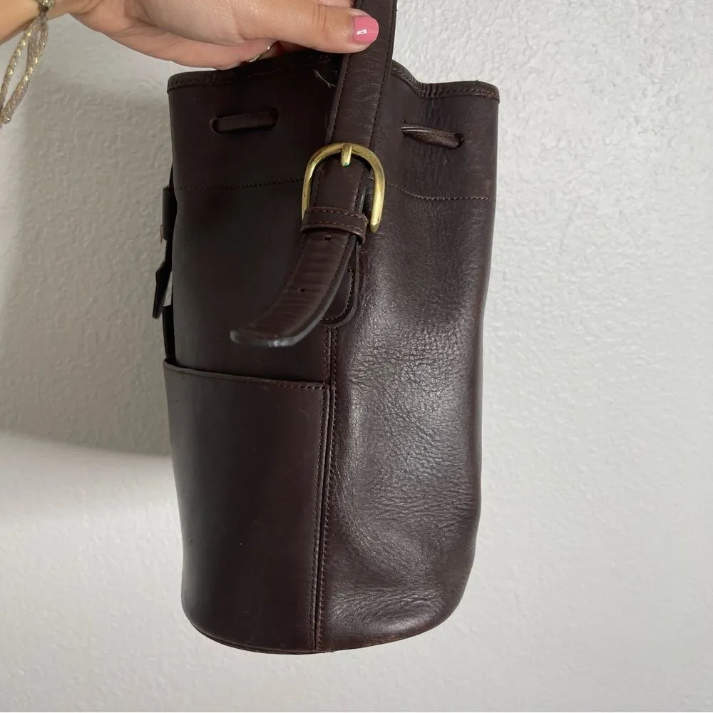 Coach Vintage Brown Bucket Bag Crossbody Purse Leather‎ 101-58 - Image 3