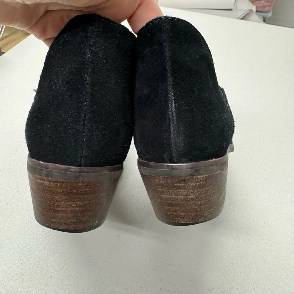 Lucky Brand Black Suede Leather Ankle Boots Booties Womens 7.5 Shooties Fall - Image 8
