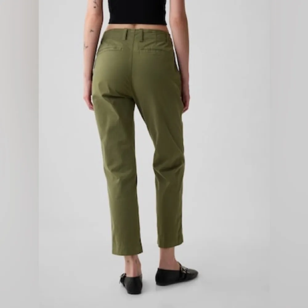 GAP Mid Rise Downtown Khakis Olive Green Straight Pants Chinos Size 10 - Image 3