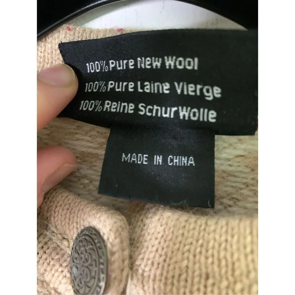 ICEWEAR 100% pure new wool sweater cardigan nordic icelandic women's size XL - Image 6