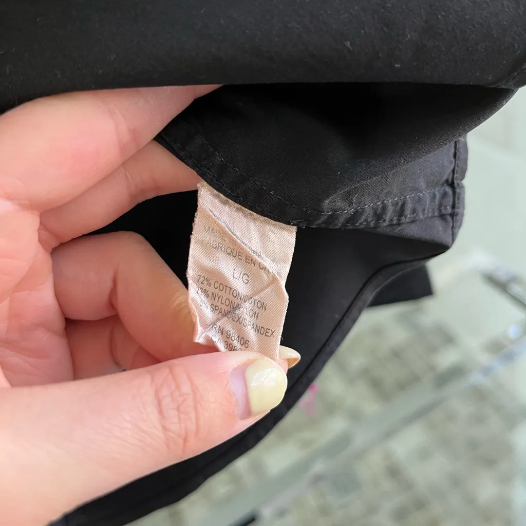 Theory  Stretch Black Button Down Shirt - Image 3