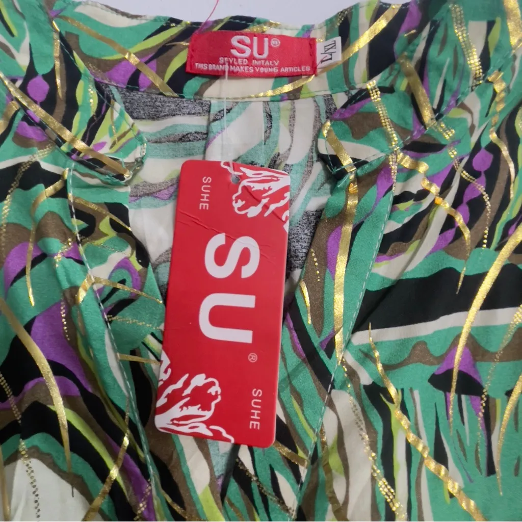 SUHE Styled Italy Abstract Swirl Maxi Dress - Image 7