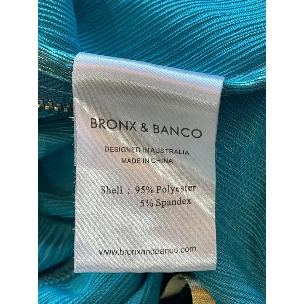 Romi Metallic Gown Blue Womens Size XS - Image 9