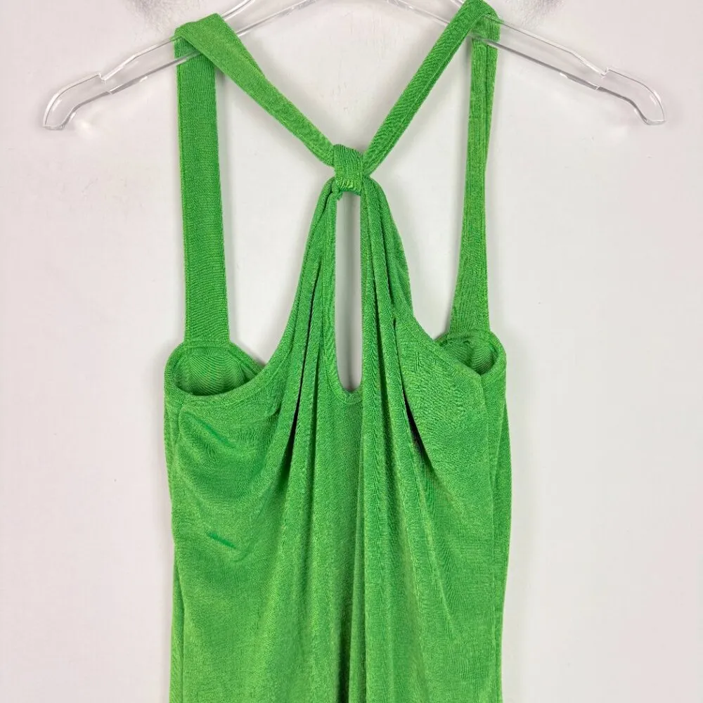 NWOT ASOS ASYOU Keyhole Neckline Slinky Mini Dress Green Size 14 NEW - Image 2