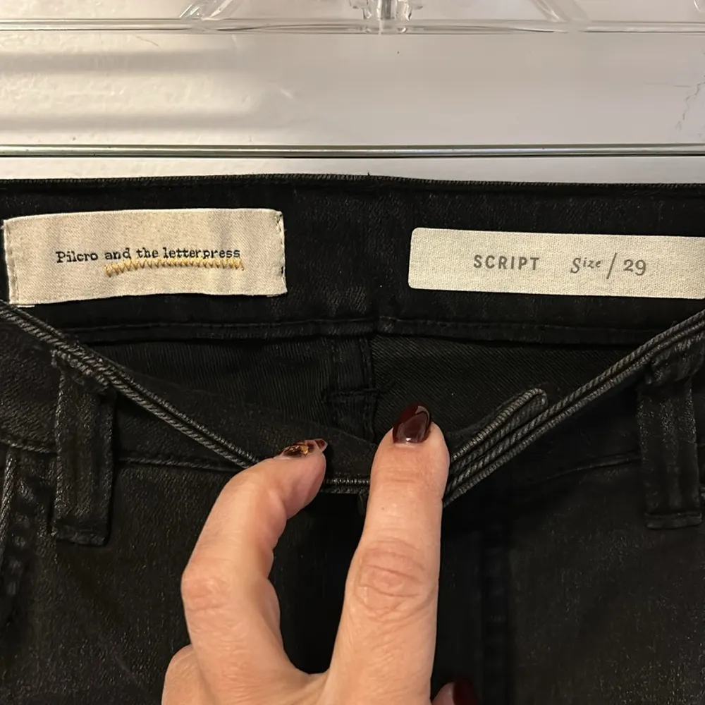 Anthropologie Pilcro & The Letterpress Embellished Script Jeans Black - Image 6