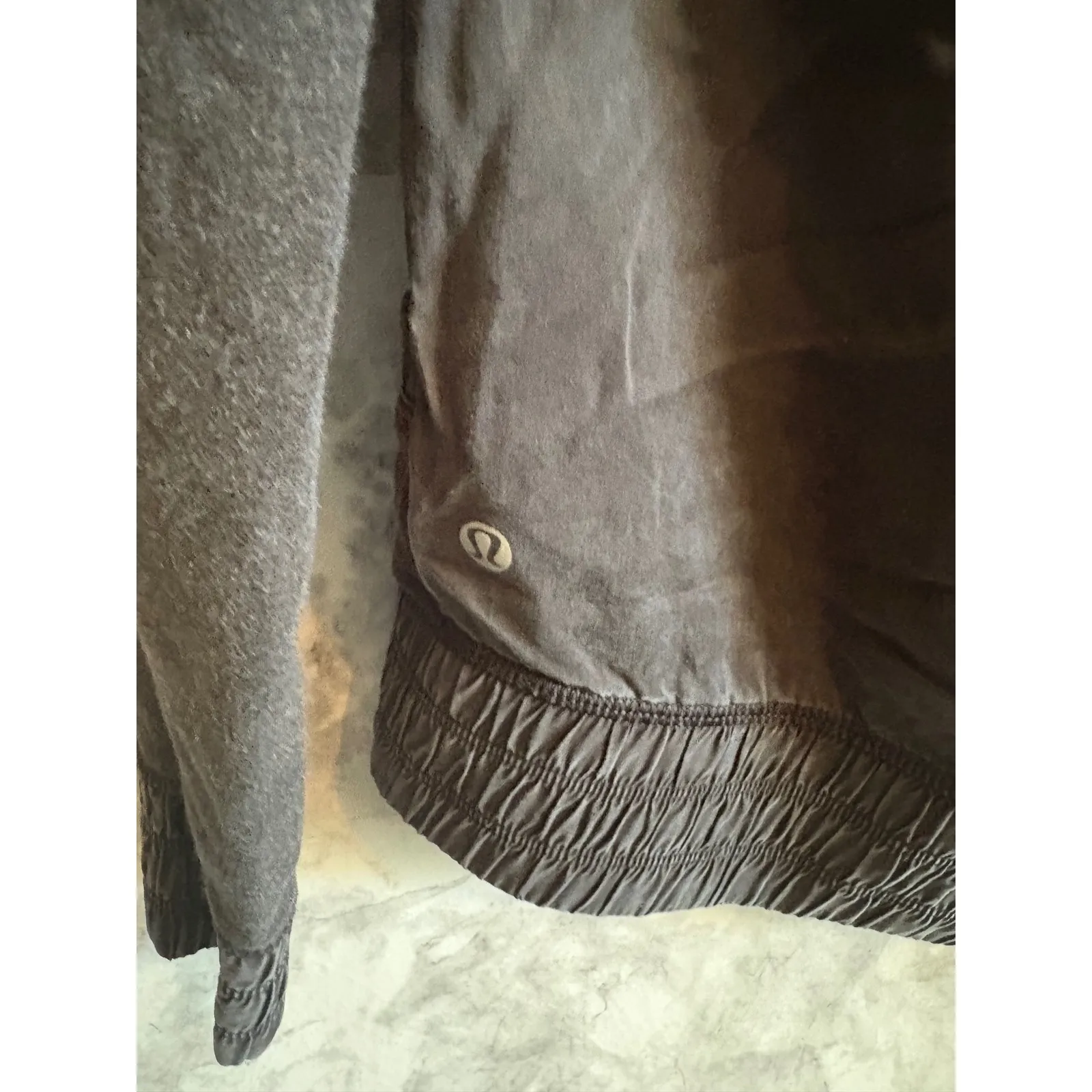 Lululemon‎ Gray Black Full Zip High Neck Athletic Blissed Jacket S/M - Image 6