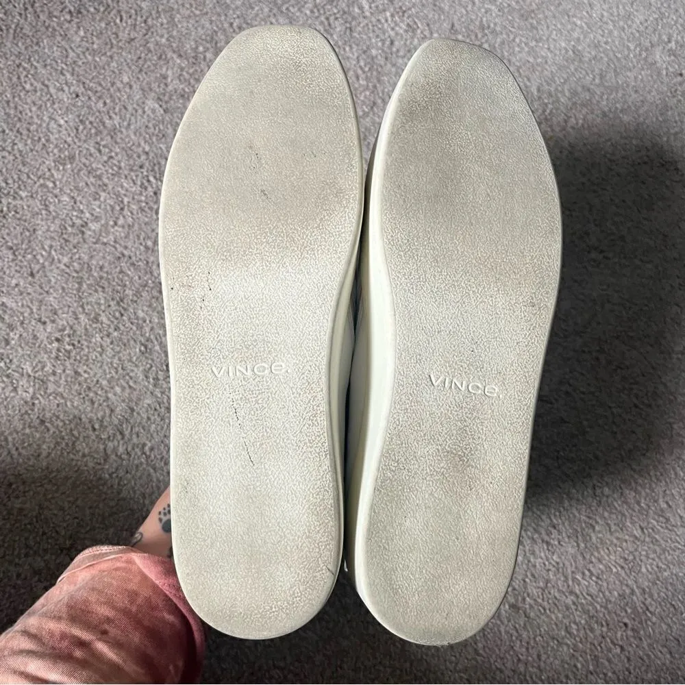 Vince White Leather Platform Sneaker - Image 4