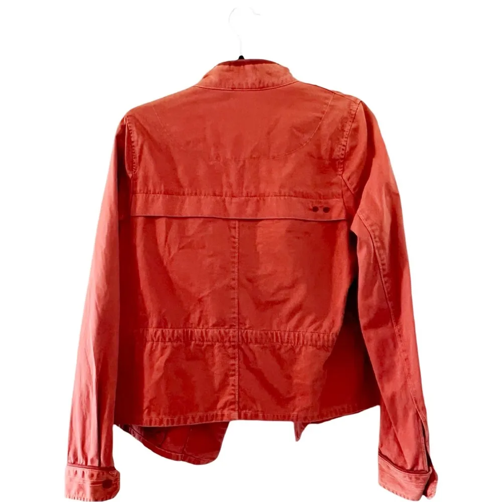HEI HEI ANTHROPOLOGIE Denin Orange Anorak Utility Jacket Sz S - Image 3