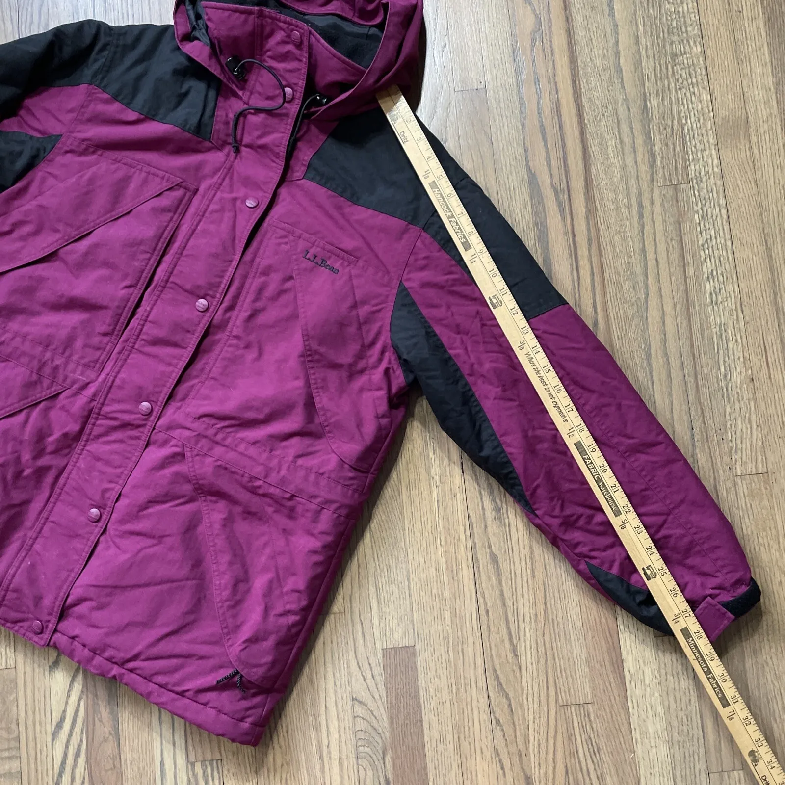Vintage L.L.Bean Jacket Women's M Gorpcore 1990s Full Zip Hooded Purple Outdoor Size M - Image 9