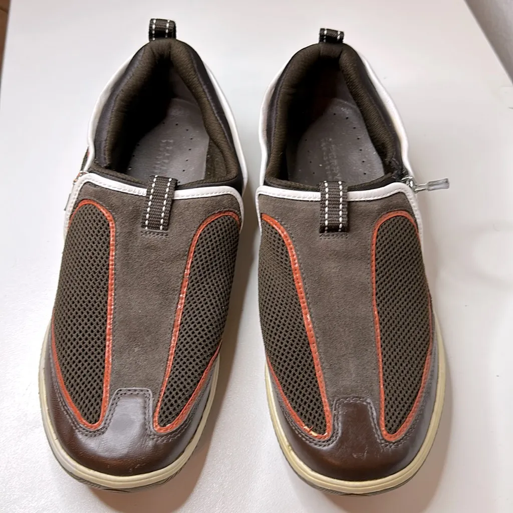 SPERRY Top Sider Destin Zip Brown and Orange Casual Shoes - Image 2