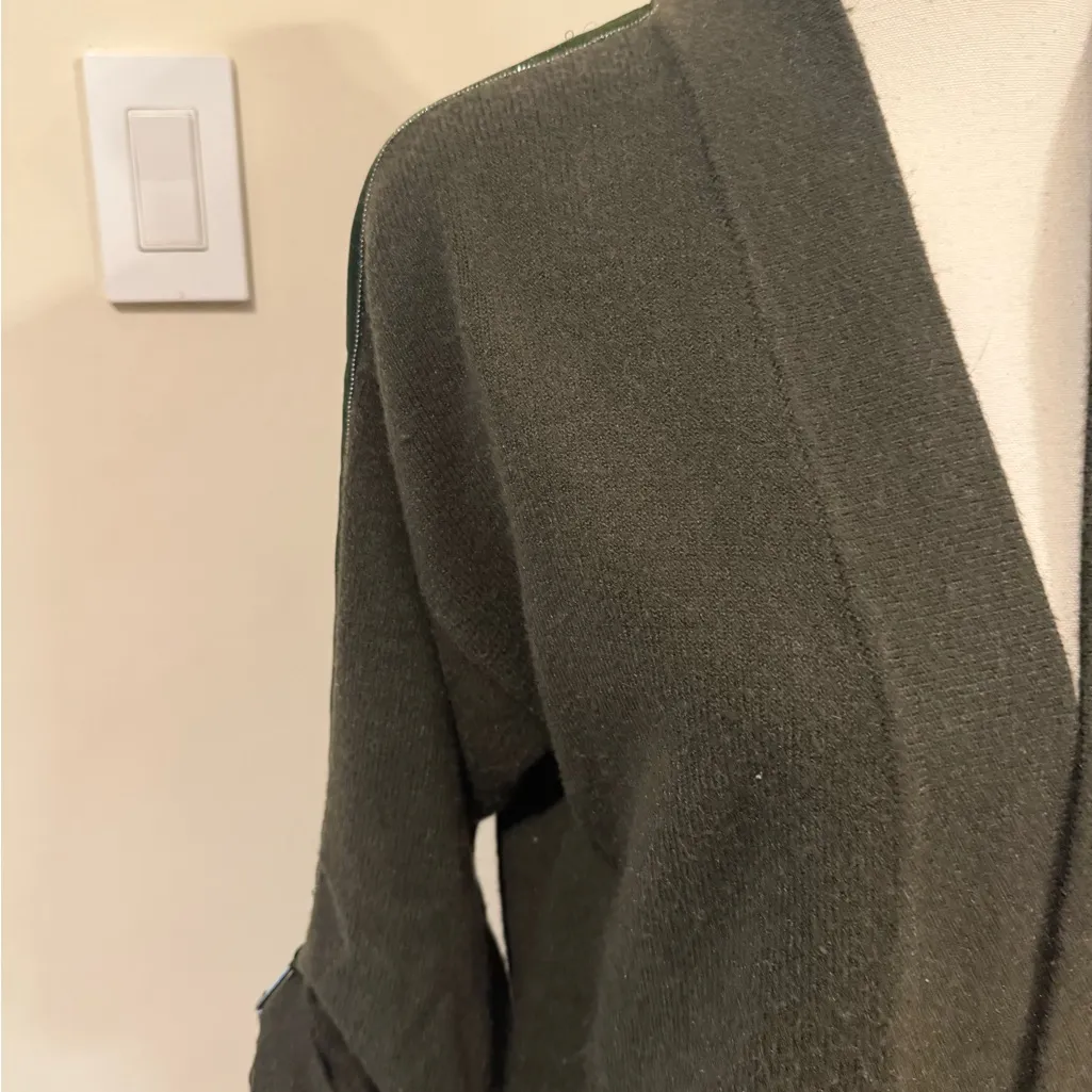 Frank Lyman Design Dark Army green open front Cardigan - Image 4