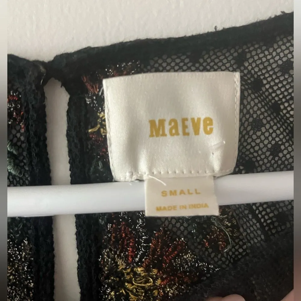 Maeve Anthropologie Embroidered Floral Top - Image 3