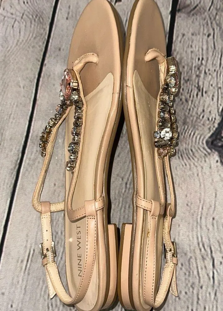 Chunky Rhinstone Sandals size 9 - Image 12