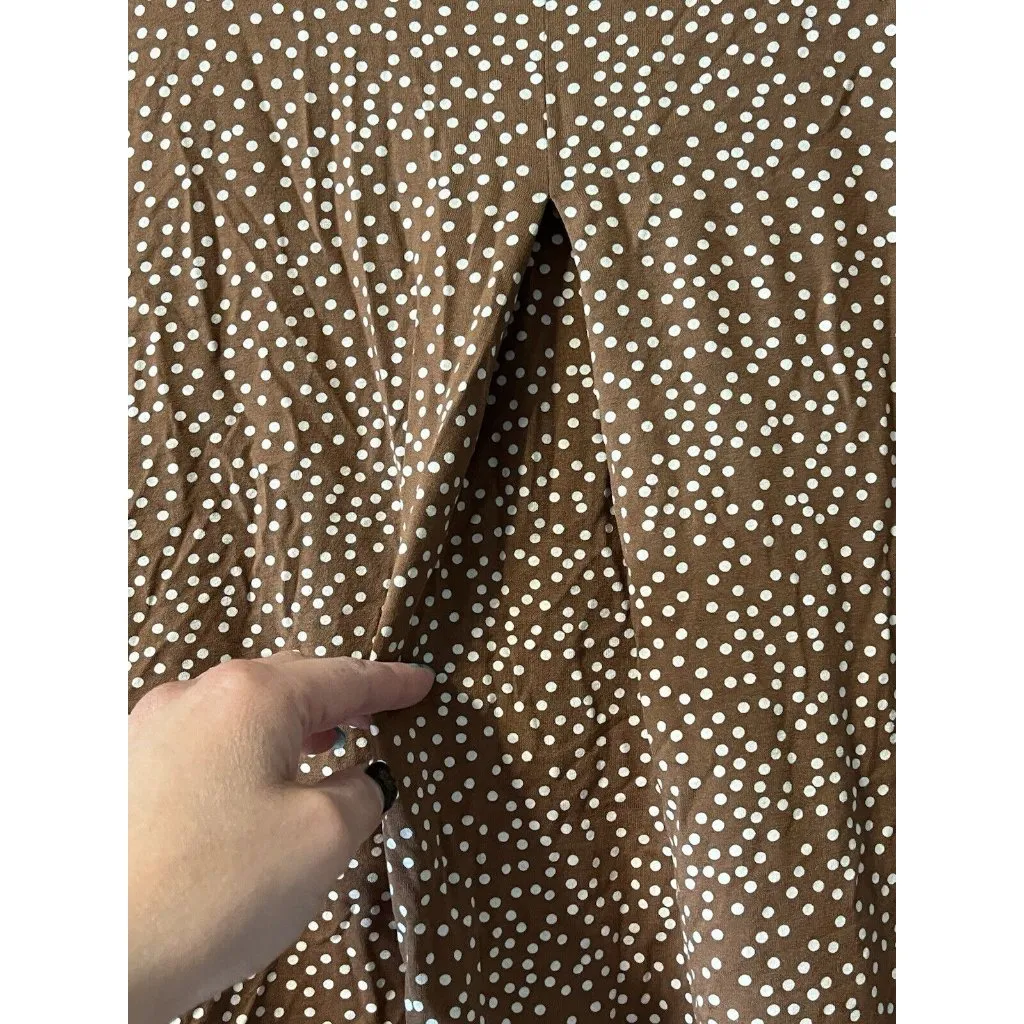 Womens J Jill‎ Wearever Collection Polka Dot Top 3/4 Sleeve Brown Size Medium P - Image 11