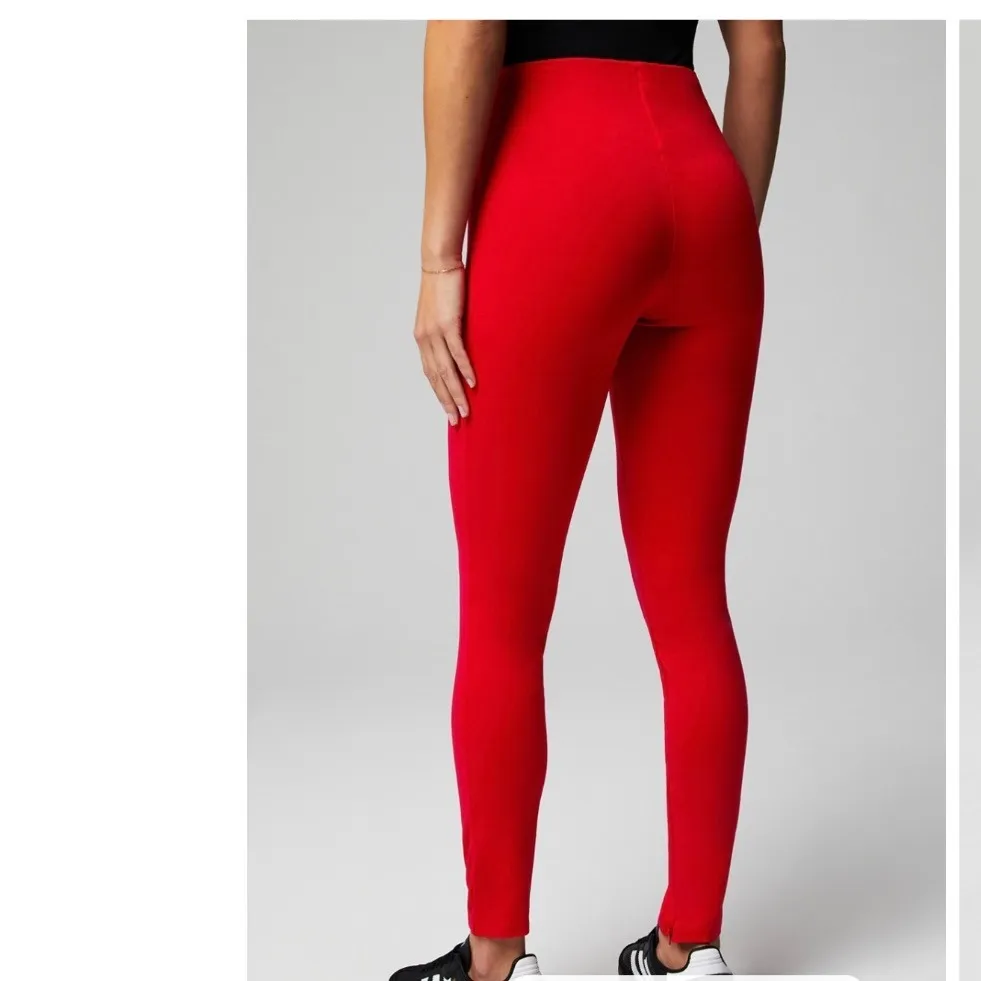 Fabletics NEW XL 24/7 Skinny Pant Red High Waisted Leggings Ankle Zip Pants - Image 3