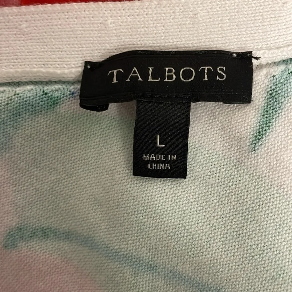 Talbots Floral Tropical Flowers Sleeveless Sweater Colorful Resortwear Cruise - Image 4