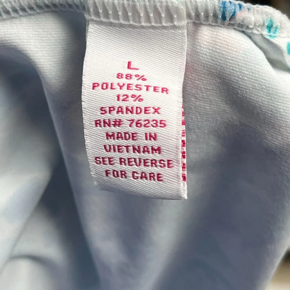 Lillie Green Lilly Pulitzer L Golf Tee Flowers Sleeveless Button Collared Sports - Image 5