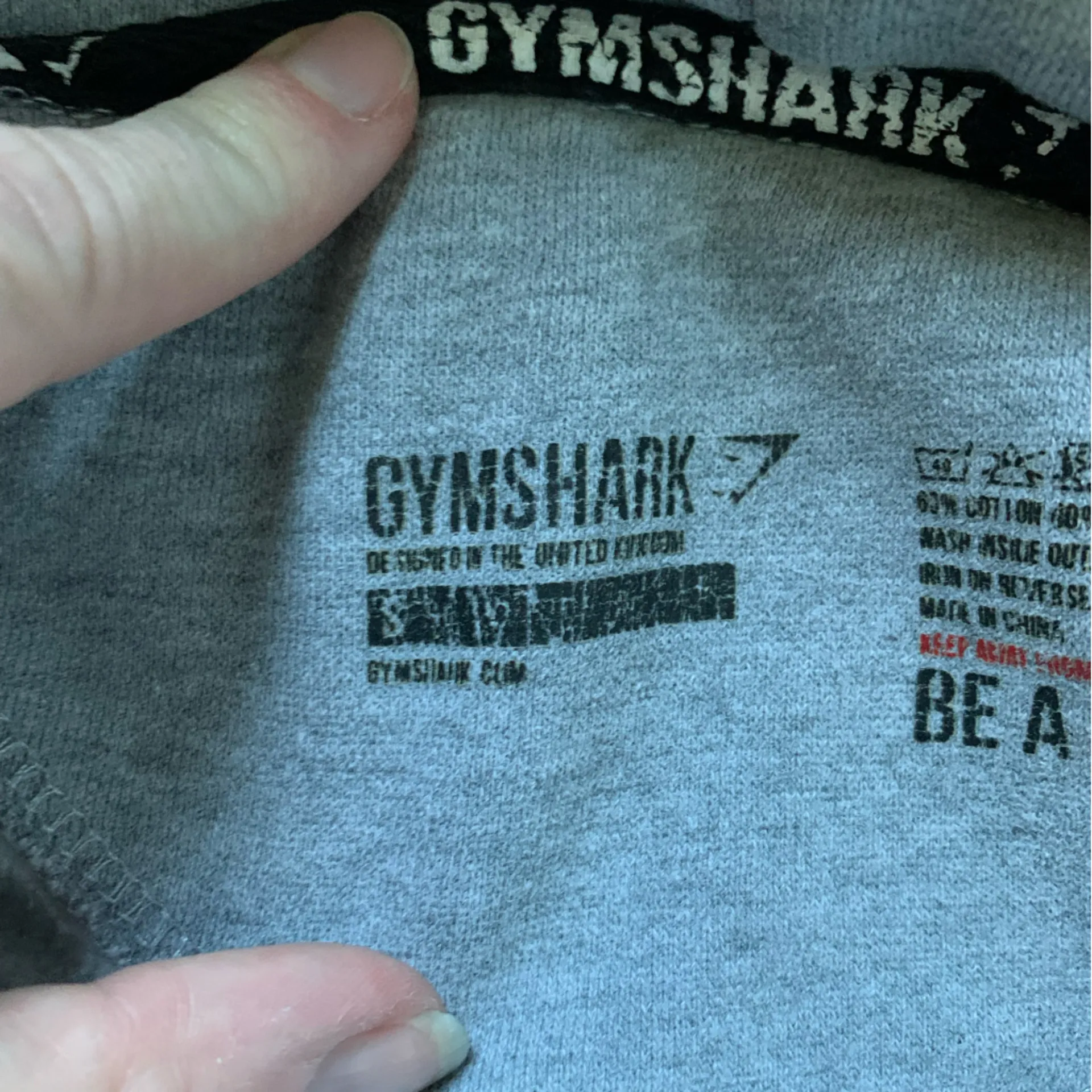 Gymshark  Light Gray Pullover Hoodie S - Image 3