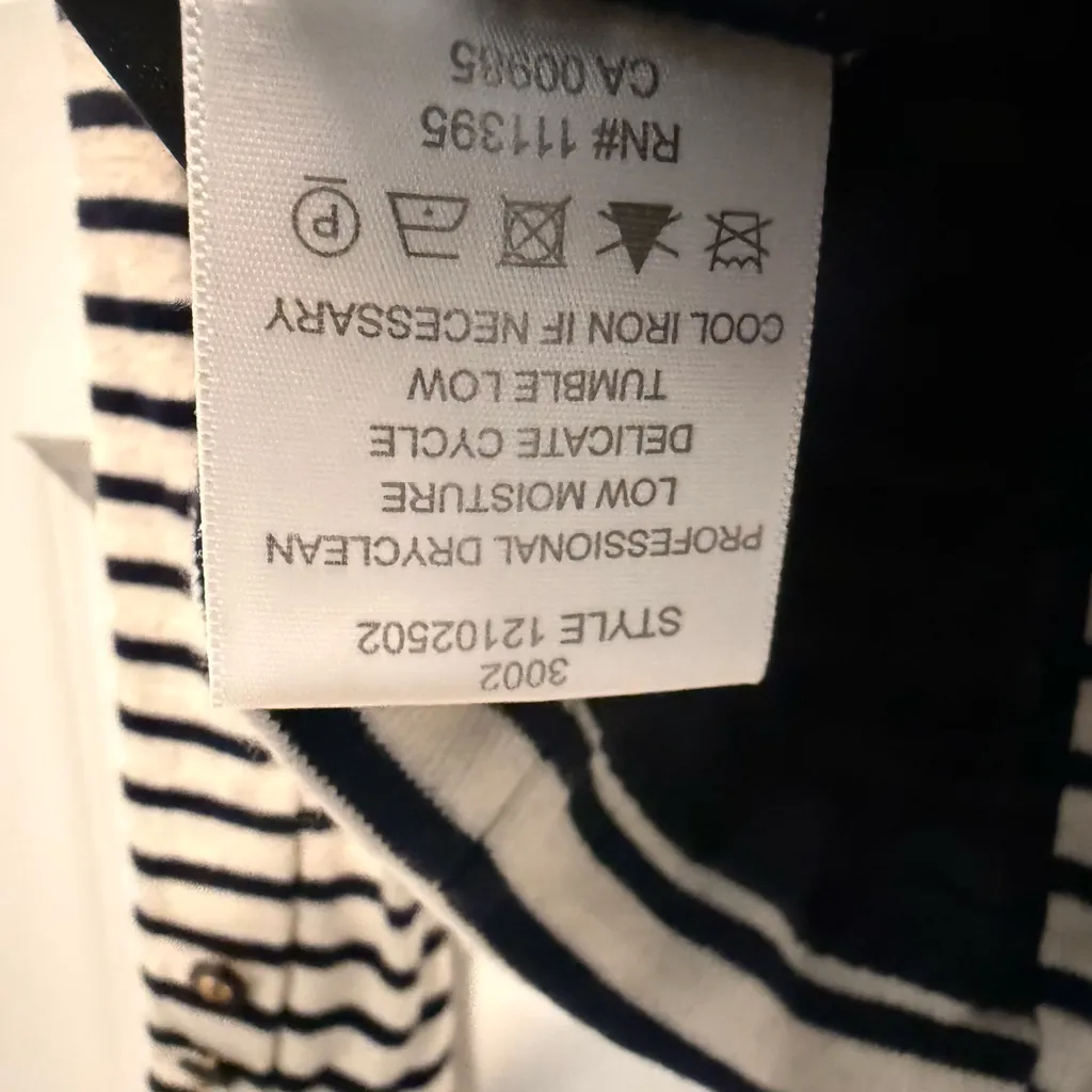 Tory Burch Navy and White Striped Blazer - Image 10