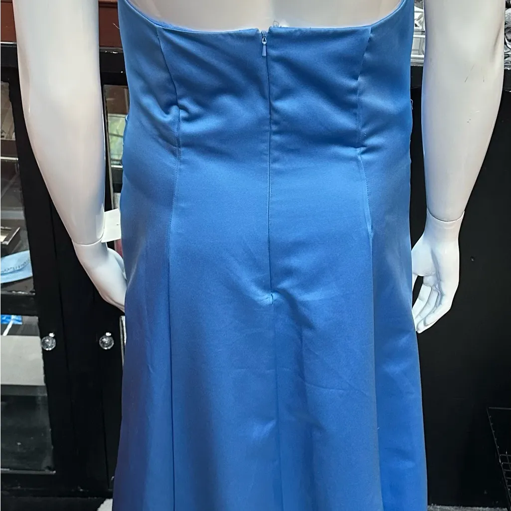 David’s Bridal sz 14 blue long formal dress - Image 4