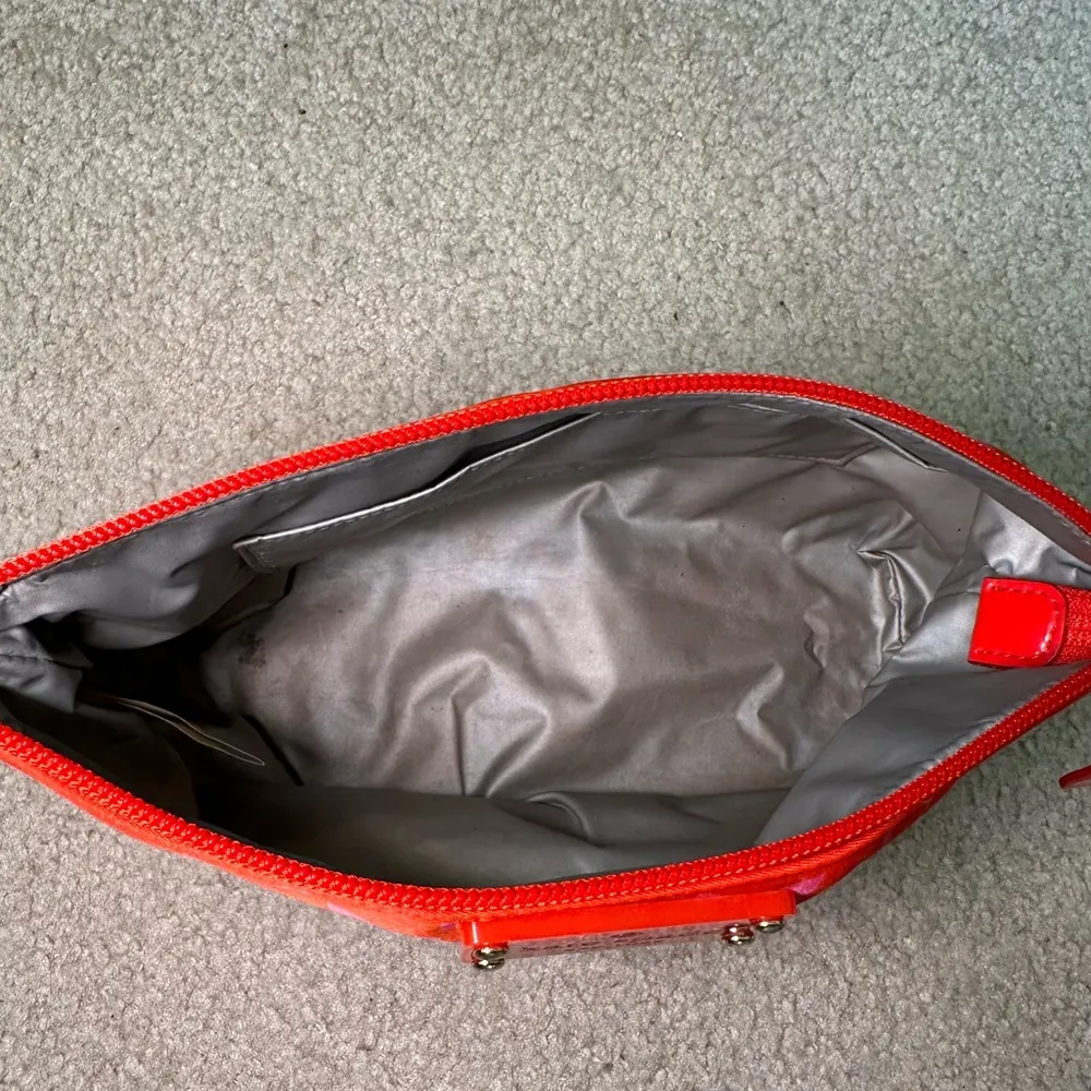 Kate Spade Cosmetic Makeup Bag Orange Pink - Image 4