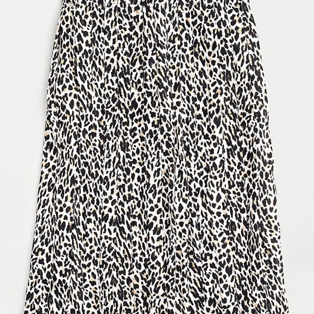 J.Crew  Pleated Leopard Midi Skirt Size 8 - Image 2
