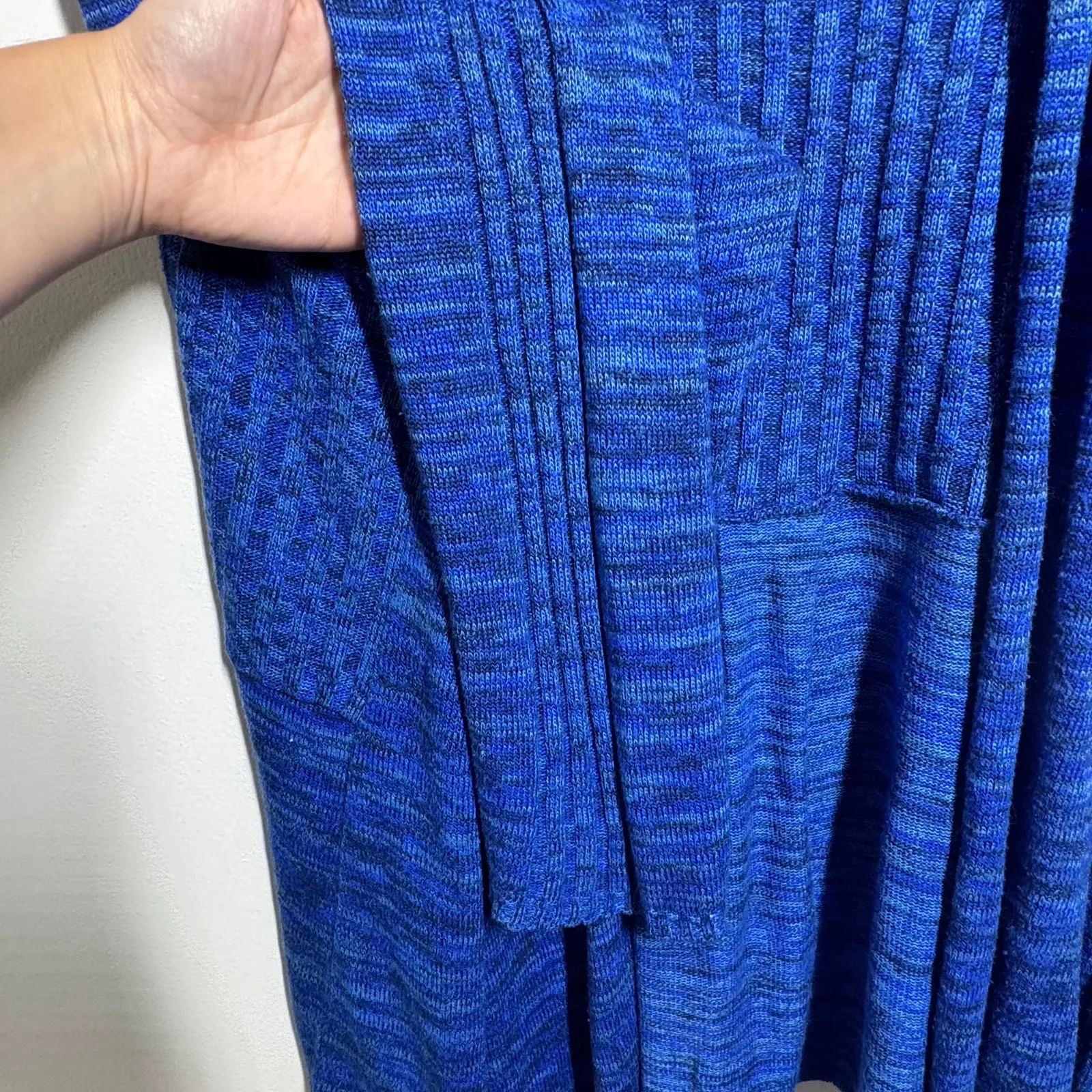 Catherines Sweater Women 3X Blue Plus Size Cardigan Made In USA Minimal Modest - Image 4