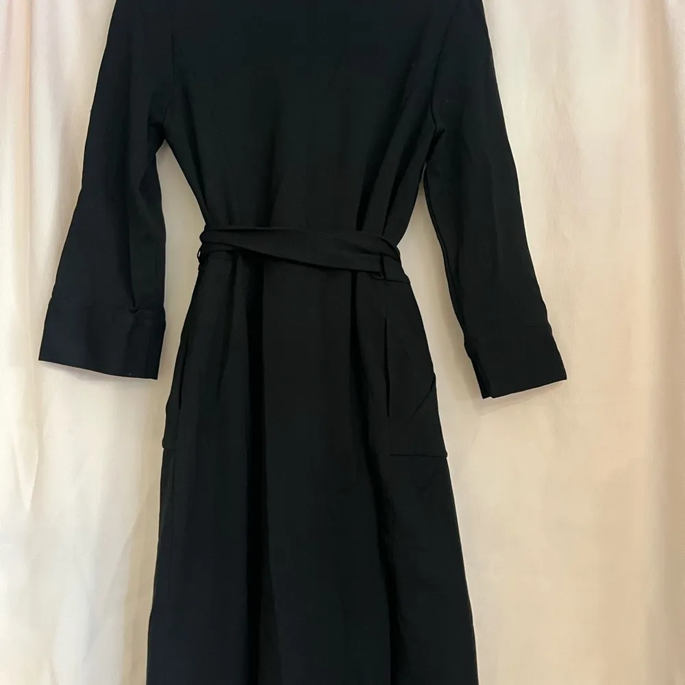 Elegant Black Wrap Dress - Image 10