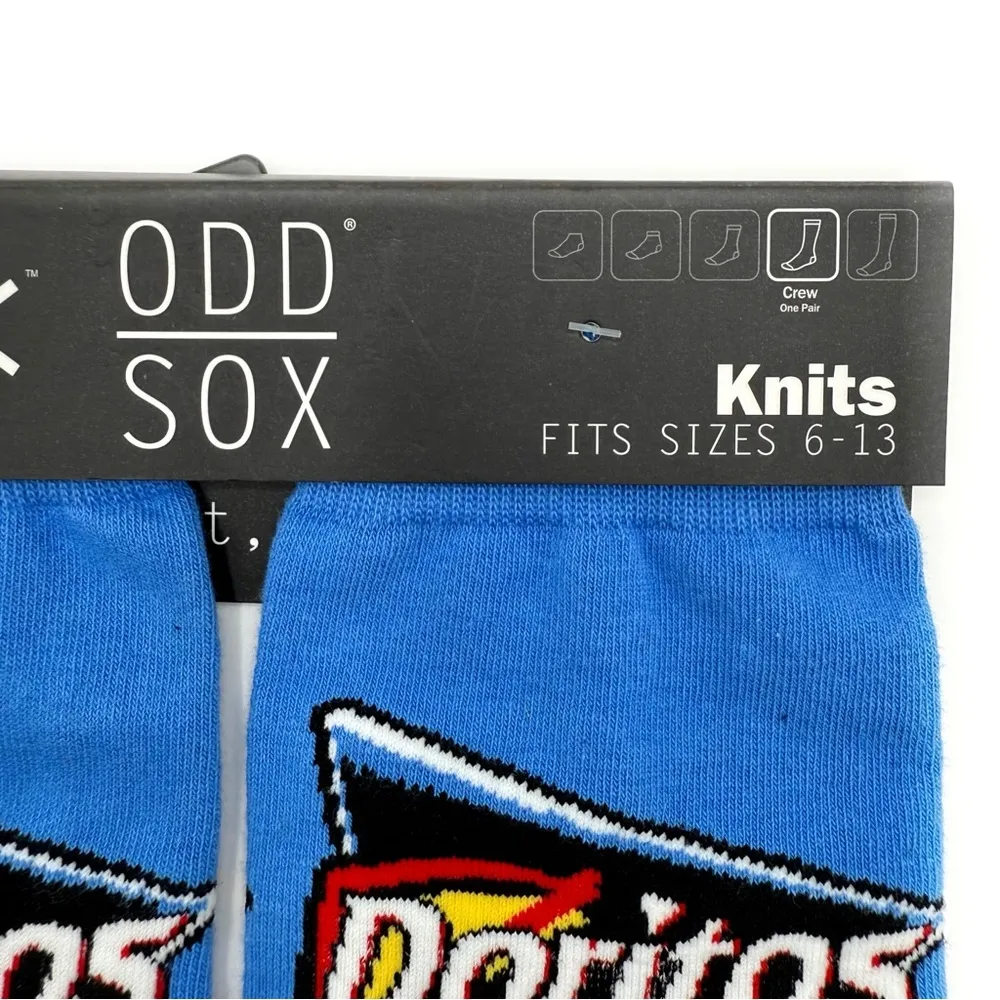 Odd Sox Doritos Cool Cooler Ranch Crew Socks Mens Womens Blue Fun Novelty Gift - Image 3