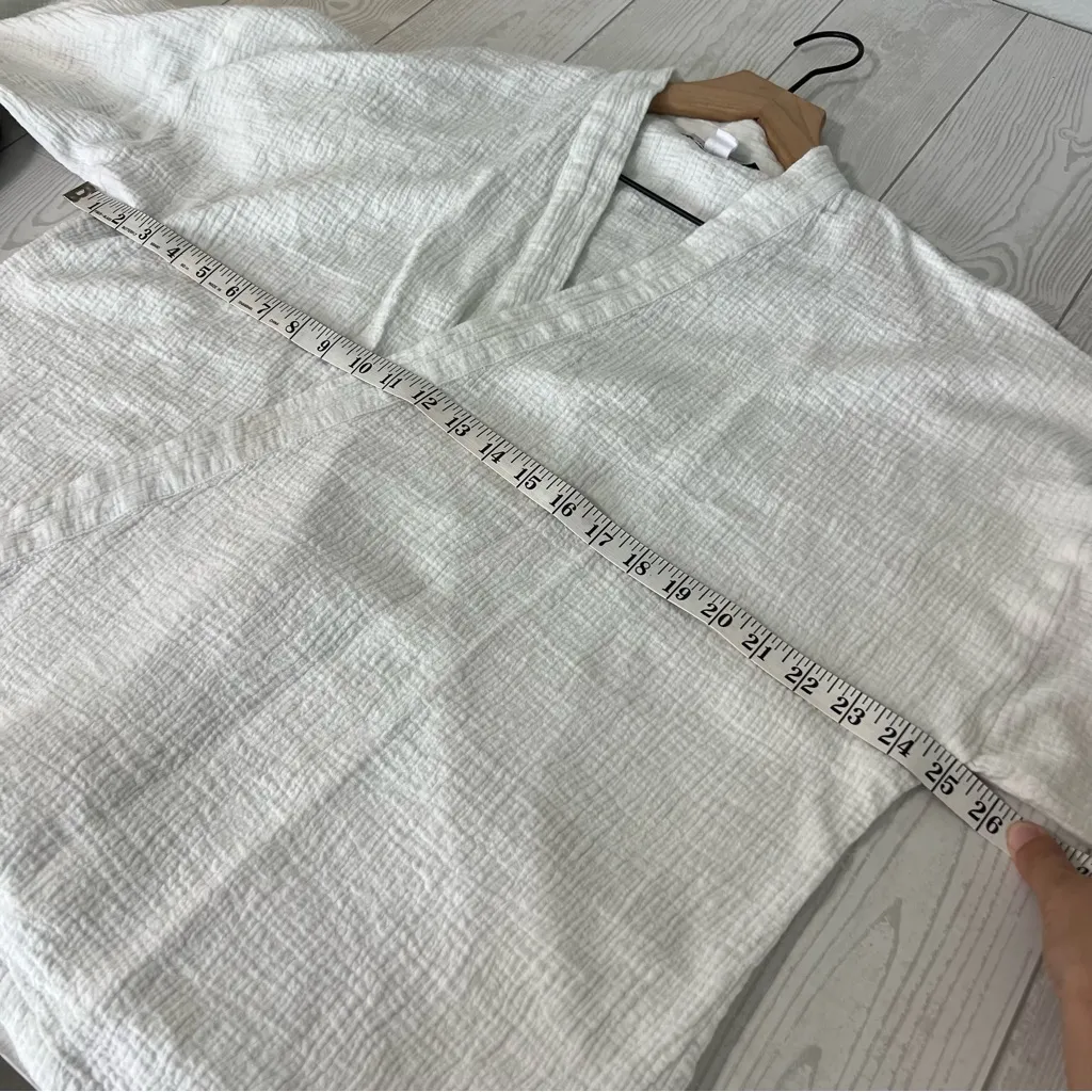 Maurie + Eve White Cotton Long Sleeve Size 6 - Image 4