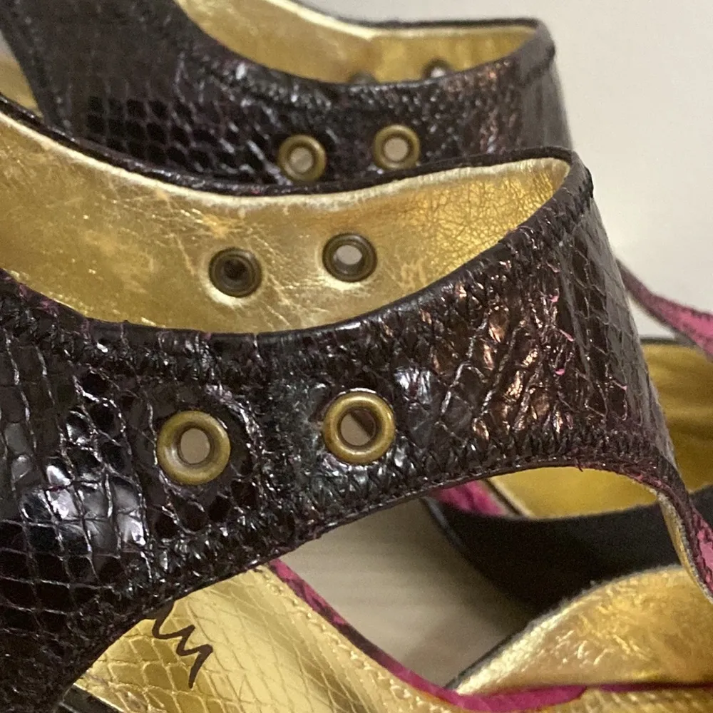 Sam Edelman women’s pink/black high heels sandals size 9.5 - Image 4